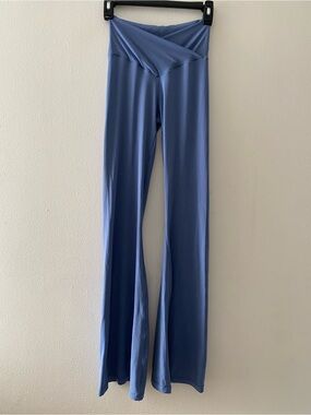 OFFLINE by Aerie Real Me  Flare Hi-Rise Leggings Blue  Long Inseam 33”